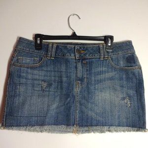 ANA Denim Mini Skirt Distressed Size 12